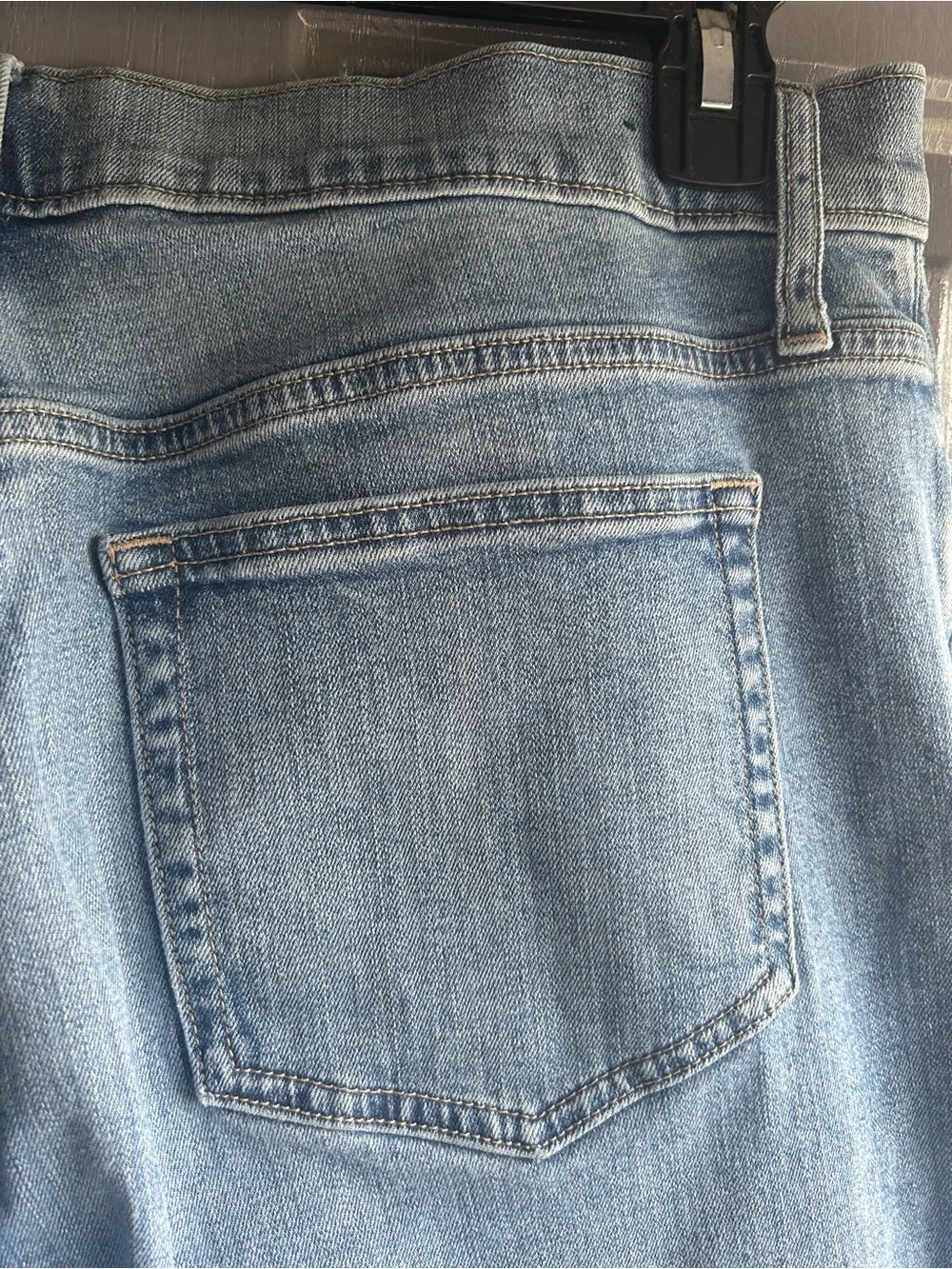 J Crew Flex Men’s 34x32 Blue Jeans Zip Up Straight Leg 5 Pocket